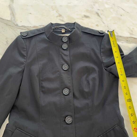 BURBERRY LONDON SLIM FIT BLACK COTTON JACKET SIZE UK 10 / IT 42 / US 8 - Picture 13 of 15